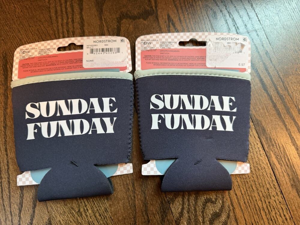 NPW Everyday Gifting Ice Cream Huggie Sundea Funday Pint Sleeves (2) NWT
